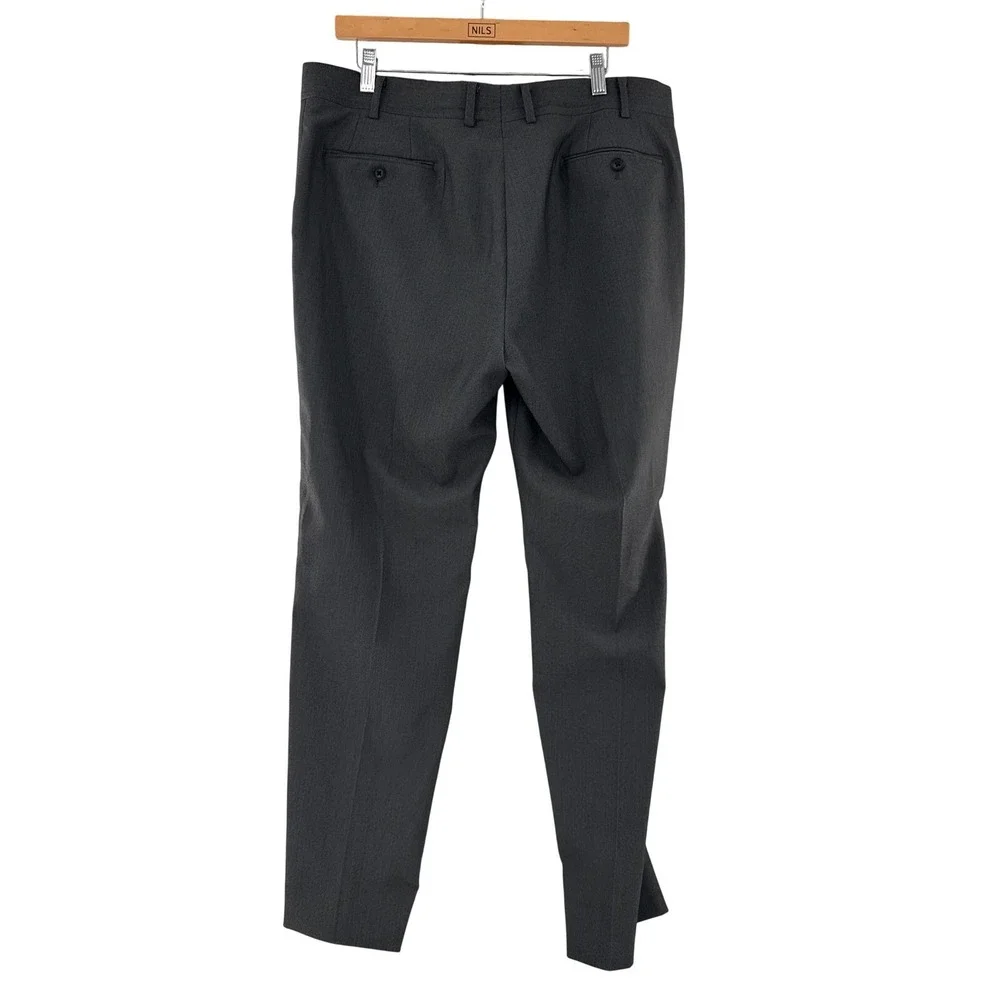 John Varvatos USA Mens‎ Dark Gray Wool Blend Dress Pants Trousers 38x32
